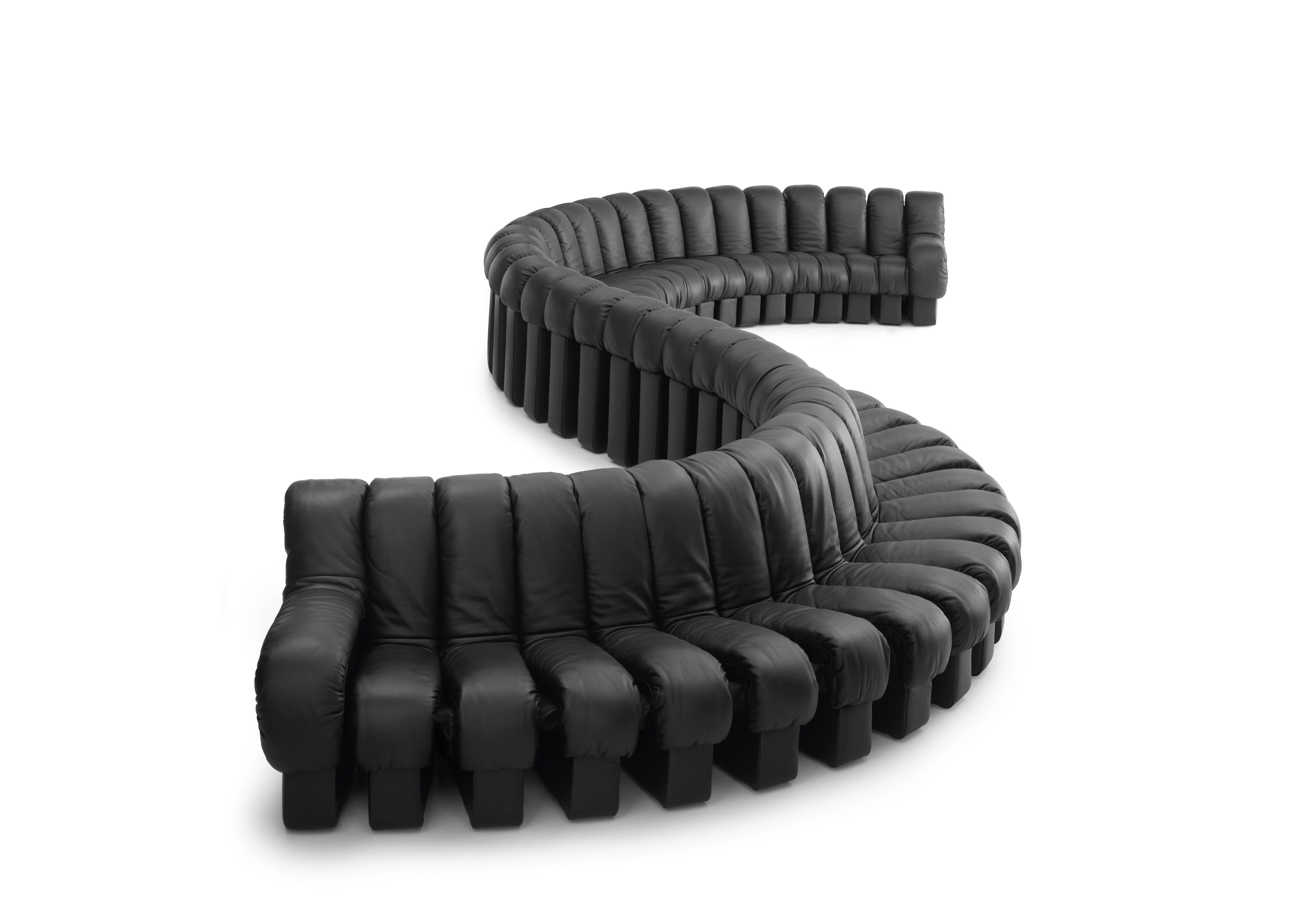 Cuir De Sede DS 600 'Snake' Seating Landscape with 80 Elements in Nappa Leather (Paysage de sièges 'serpent' avec 80 éléments en cuir nappa)  en vente