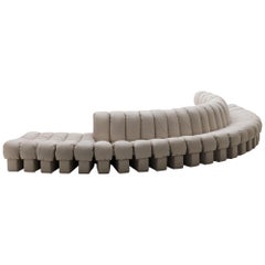 De Sede DS 600 Sofá Seccional "Serpiente" 25 Elementos en piel napa plena flor