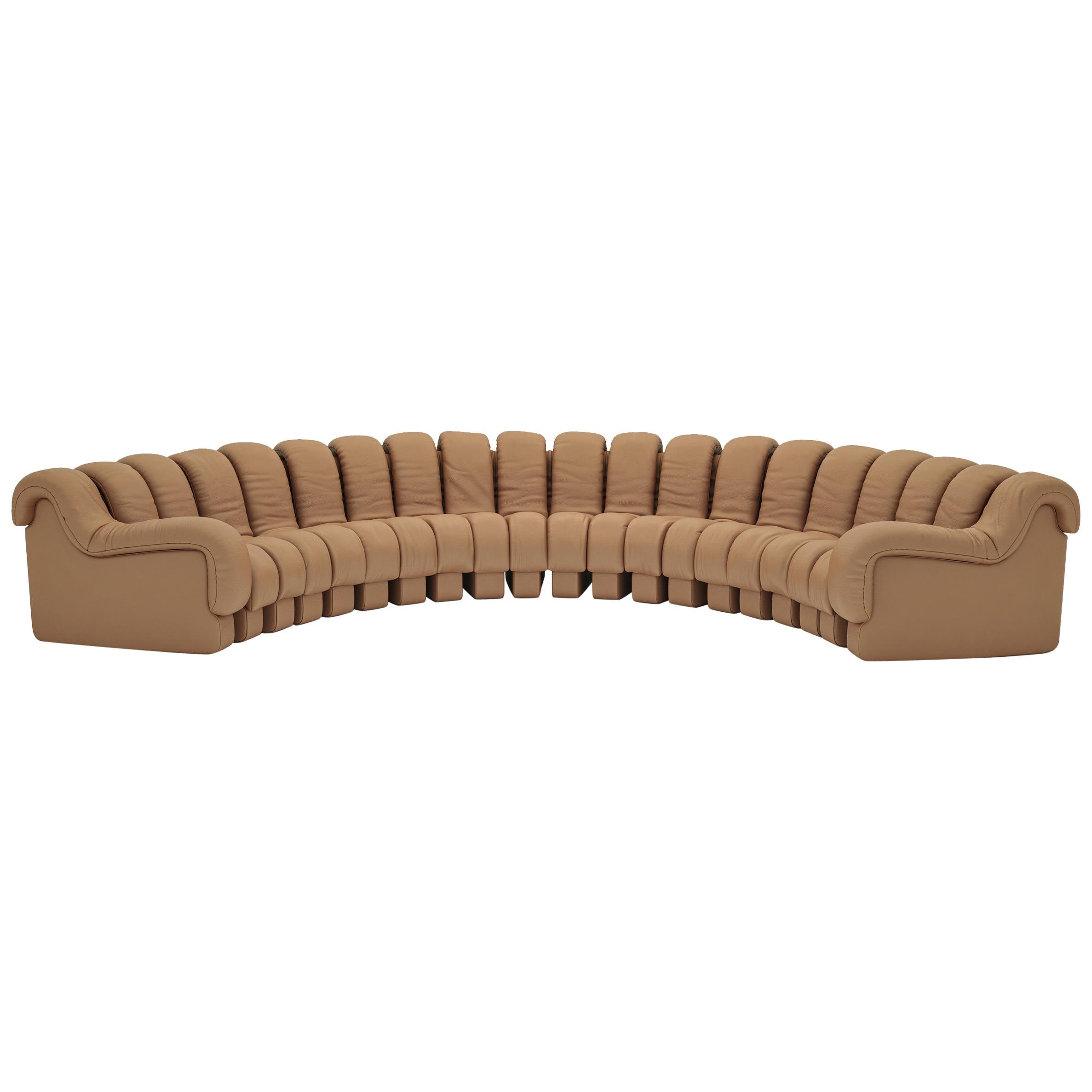 De Sede DS-600 “Non-stop” Shape Modular Sofa in Adjustable Elements For Sale