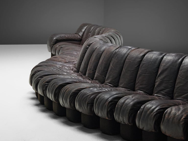 Swiss De Sede DS-600 Sofa in Brown Leather