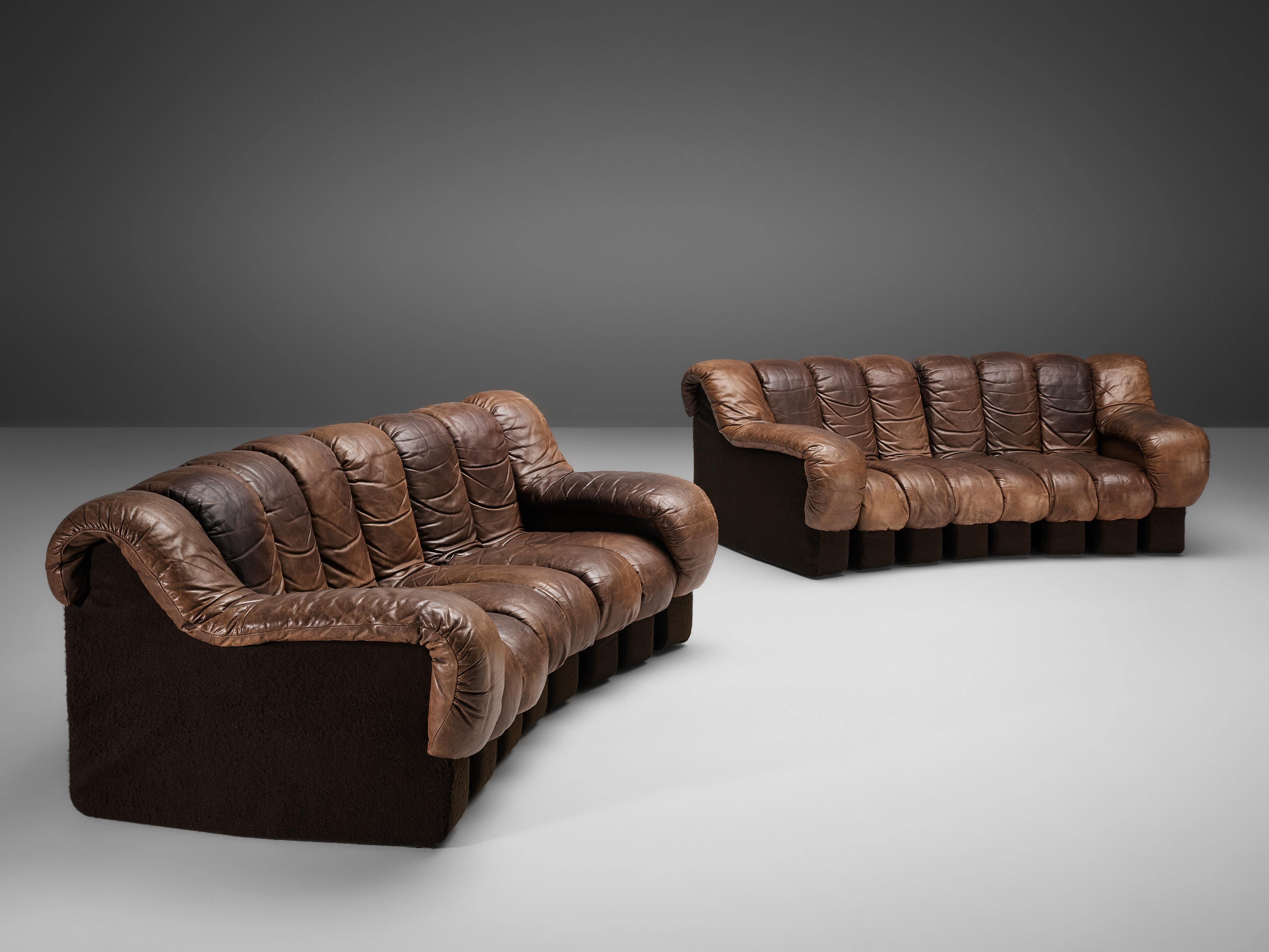 De Sede DS-600 Sofa in Brown Leather In Good Condition In Waalwijk, NL