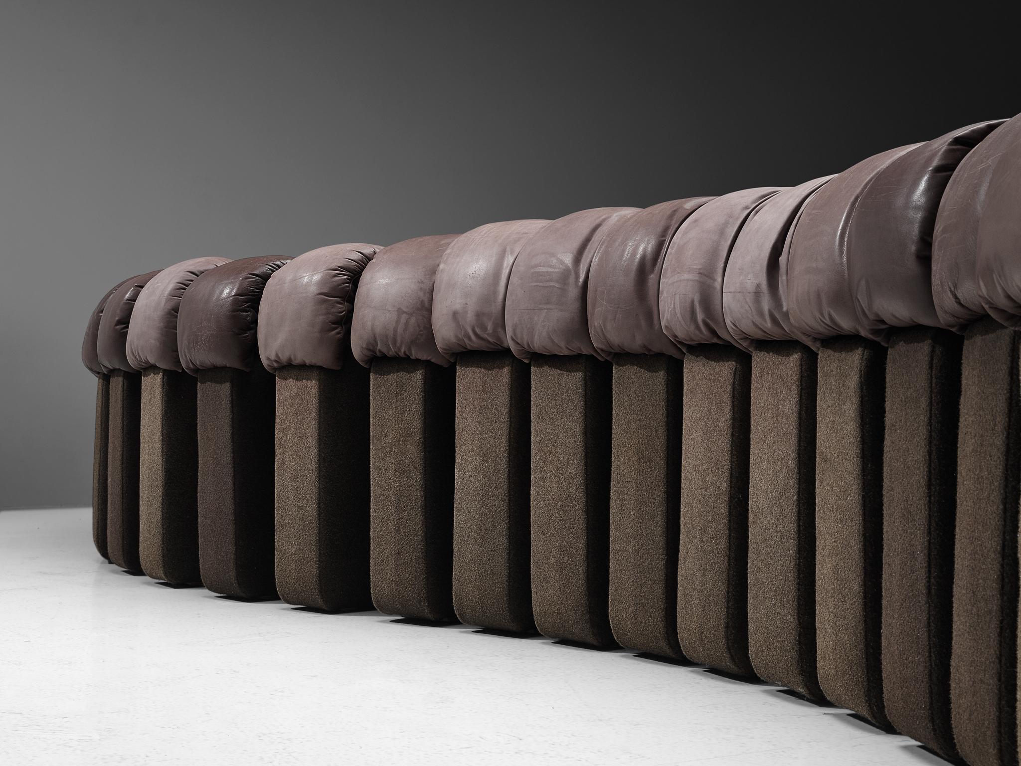 Late 20th Century De Sede DS-600 Sofa in Brown Leather