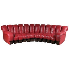 De Sede DS-600 Sofa in Red Leather, Switzerland, 1960