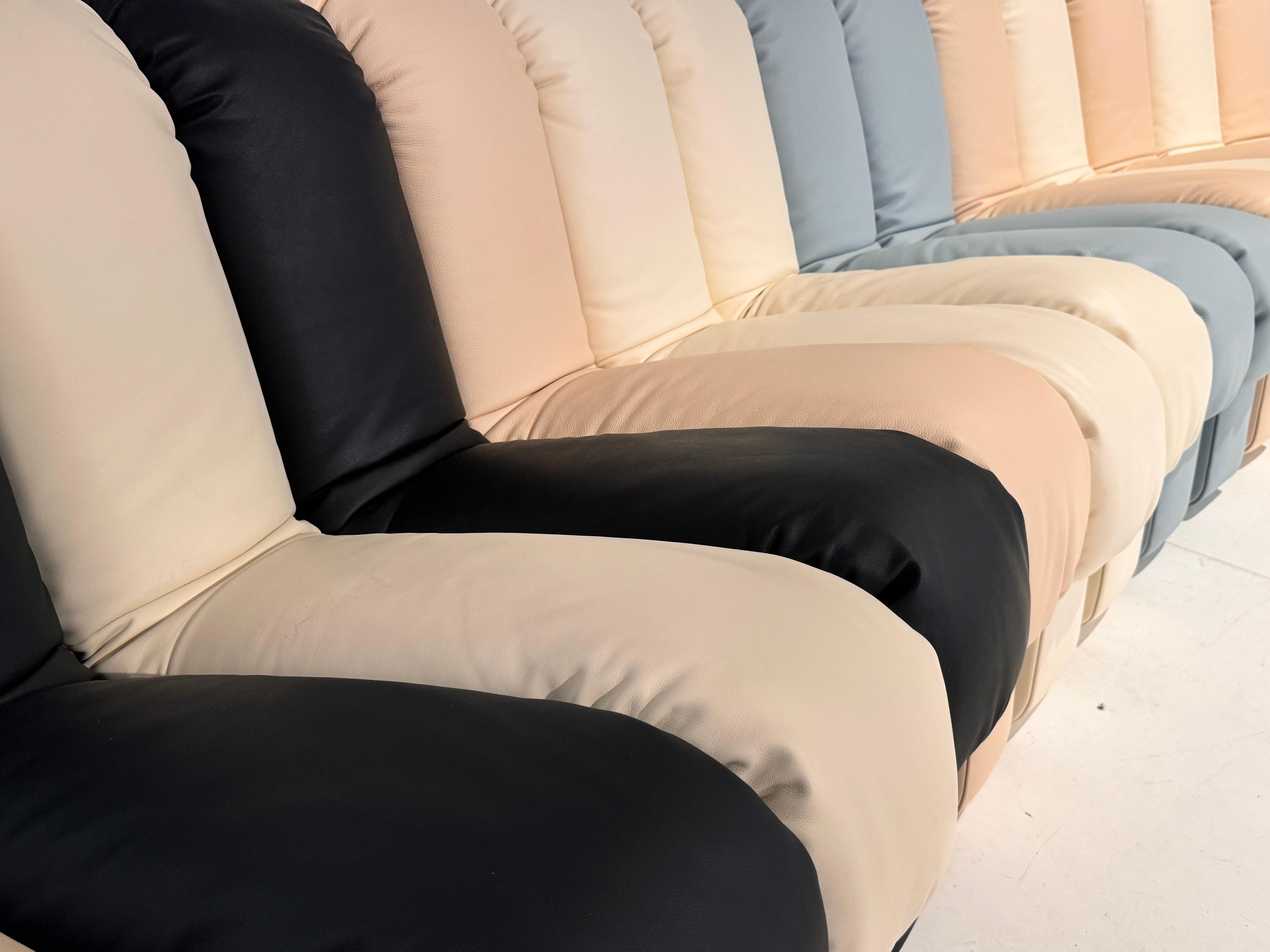 De Sede DS 600 Tatzelwurm Nonstop Snake Shaped Modular Sofa leather Ueli Berger For Sale 1