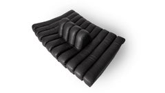 De Sede Ds-602 Sofá modular de cuero negro por el equipo de diseño de Sede