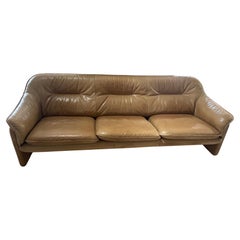 Retro De Sede Camel Leather 3 Seat Sofa