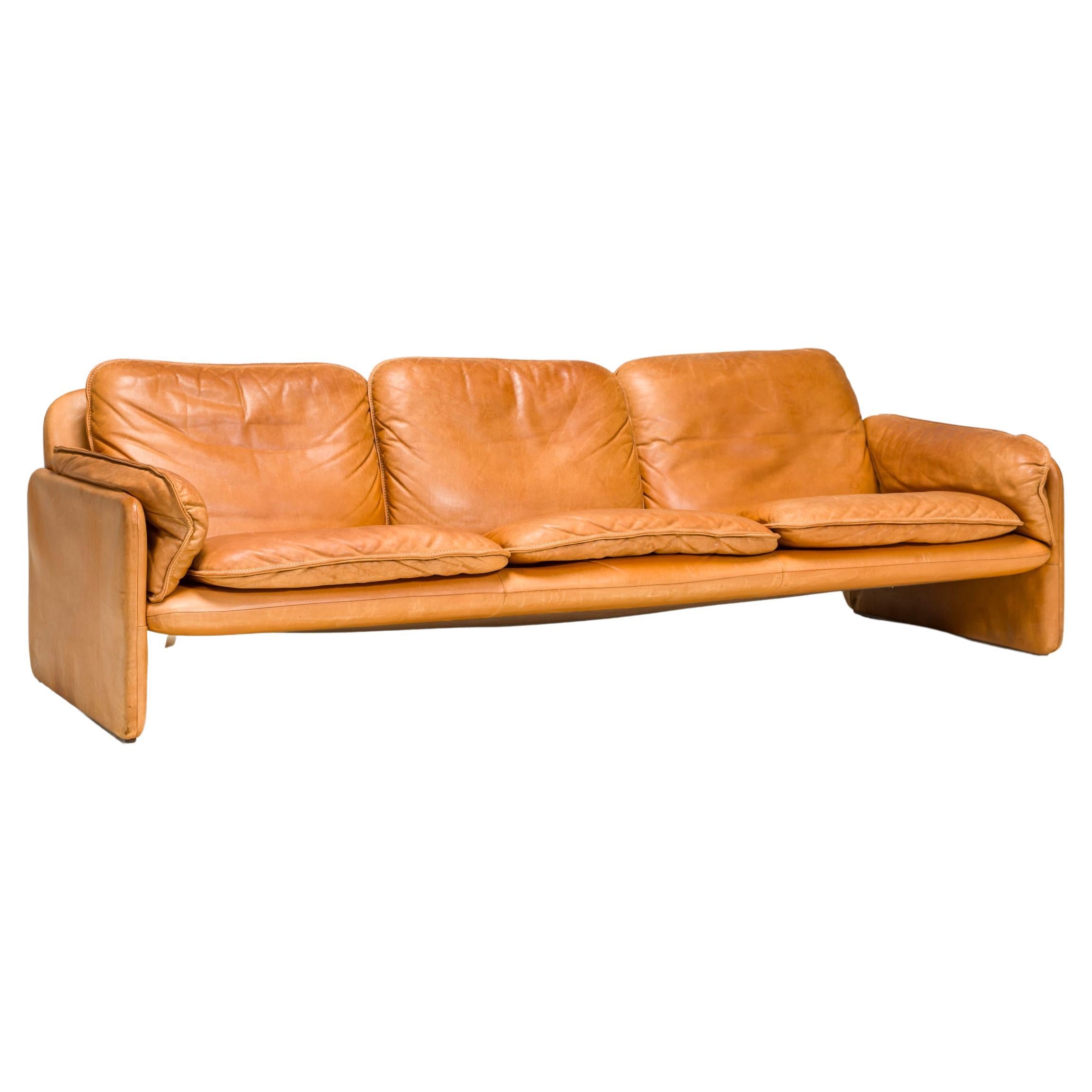 De Sede DS-61 Zedernleder-Sofa aus Zedernholz, 1972