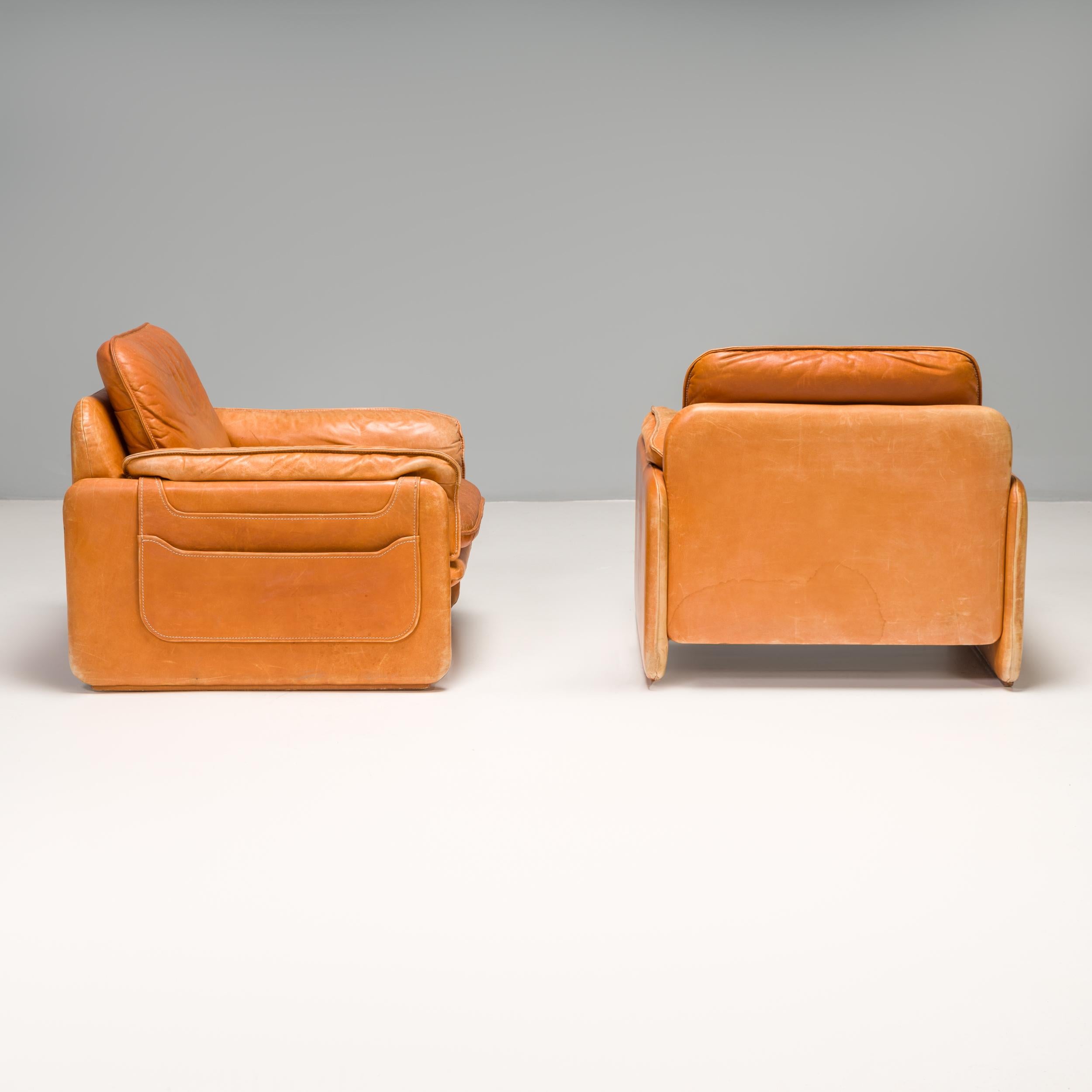 De Sede DS-61 Cognac Leather Armchair, 1970s In Fair Condition In London, GB