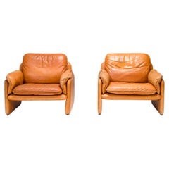 Fauteuil De Sede DS-61 en cuir cognac, années 1970