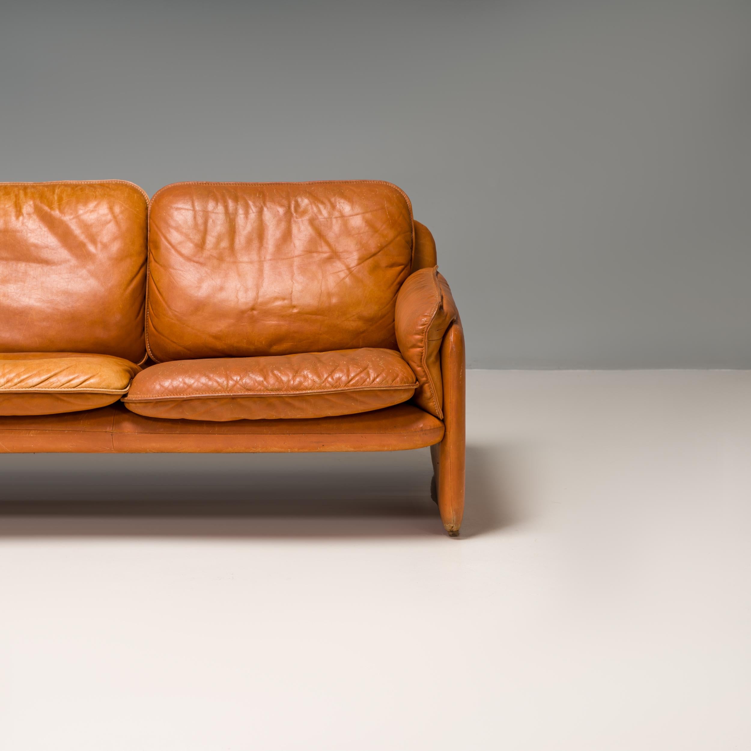 Late 20th Century De Sede DS-61 Cognac Leather Sofa, 1970s