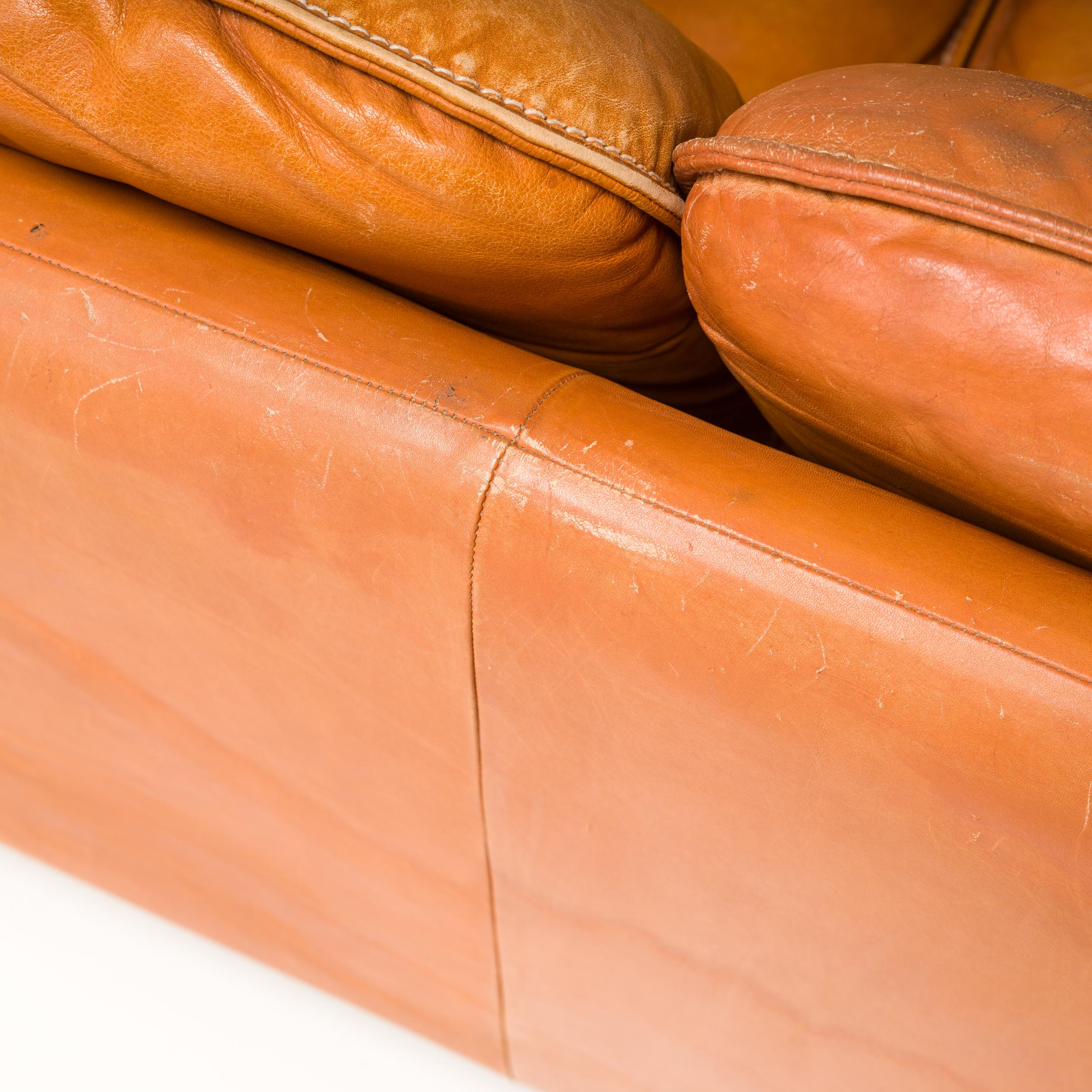De Sede DS-61 Cognac Leather Sofa, 1970s 2