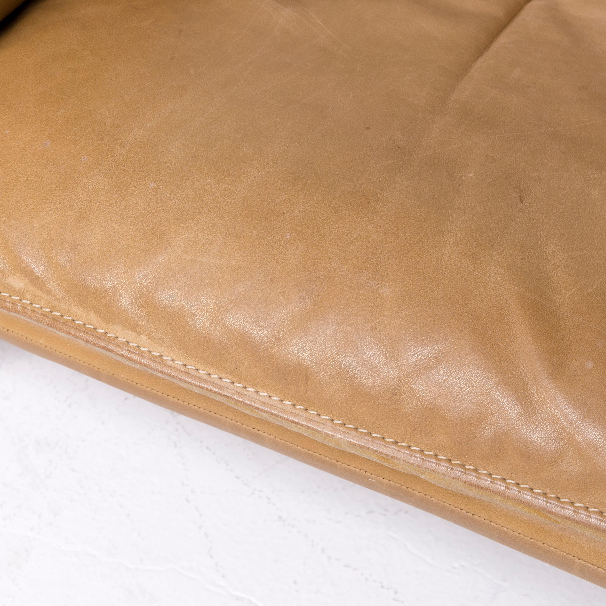 Swiss De Sede DS 61 Designer Leather Armchair Brown Cognac Genuine Leather Chair For Sale