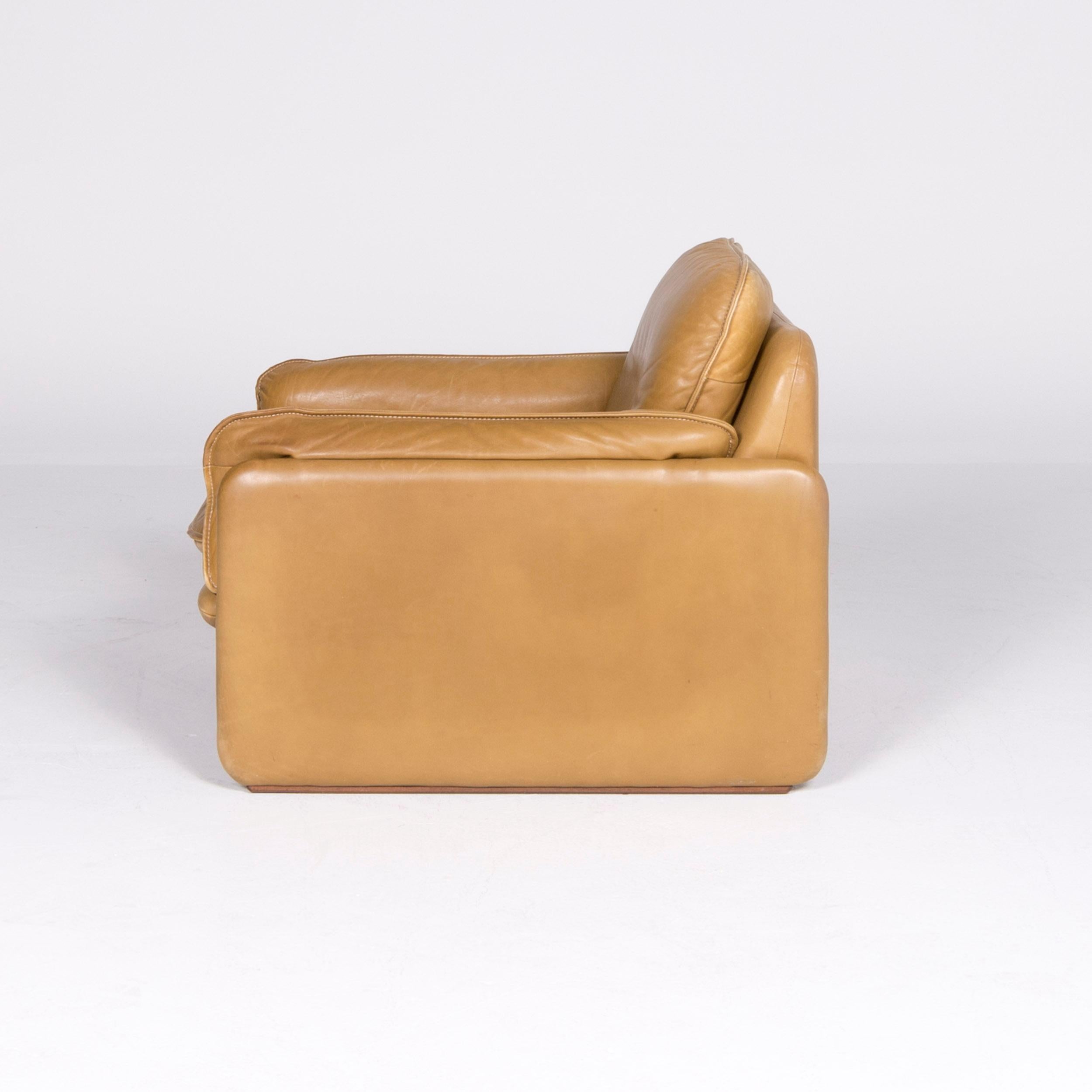 De Sede DS 61 Designer Leather Armchair Brown Cognac Genuine Leather Chair For Sale 2
