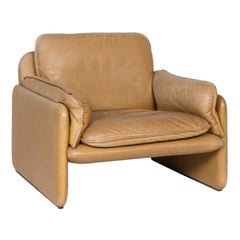De Sede DS 61 Designer Leather Armchair Brown Cognac Genuine Leather Chair