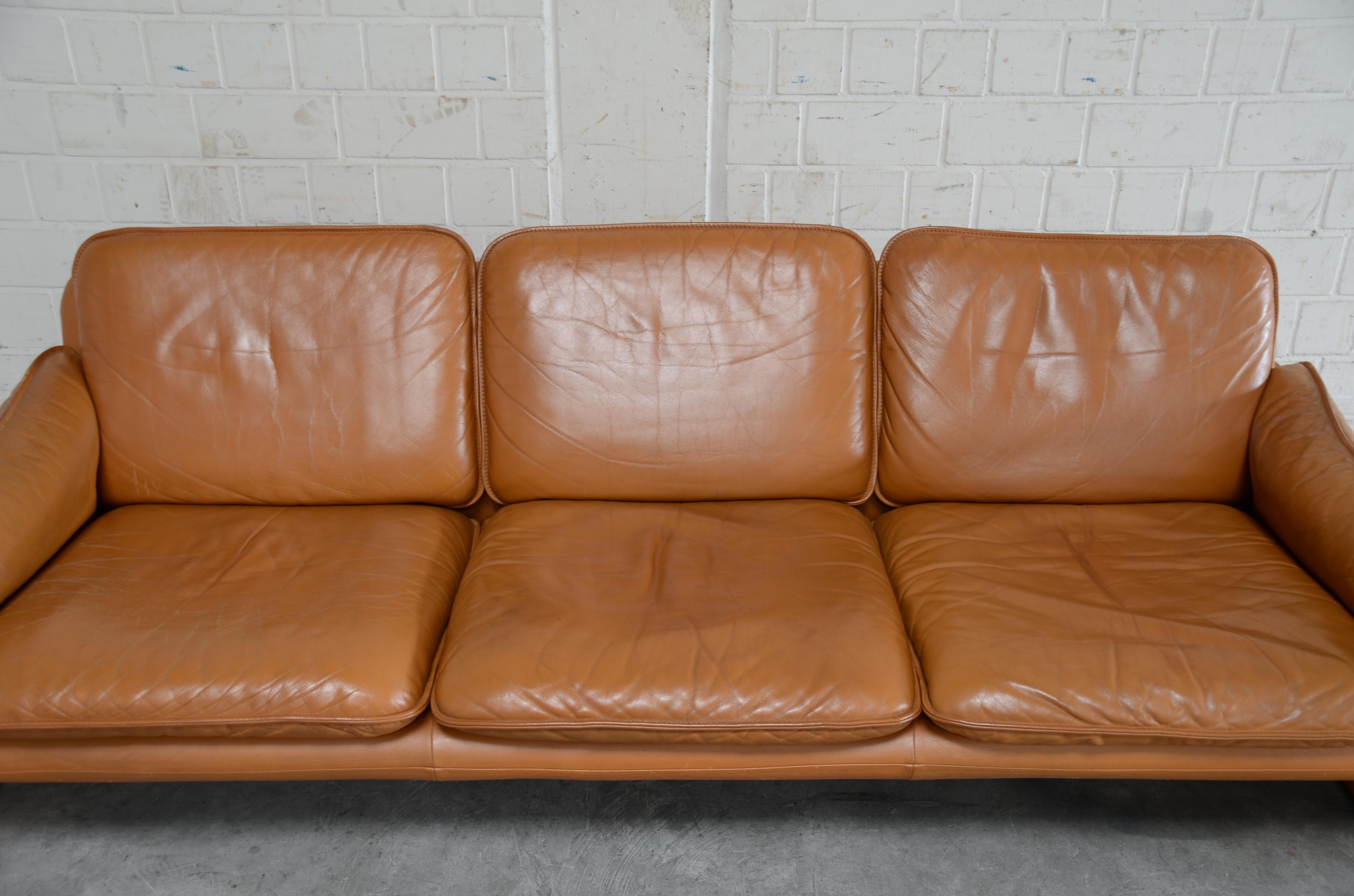 De Sede DS 61 Leder-Sofa in Cognac (Moderne der Mitte des Jahrhunderts)