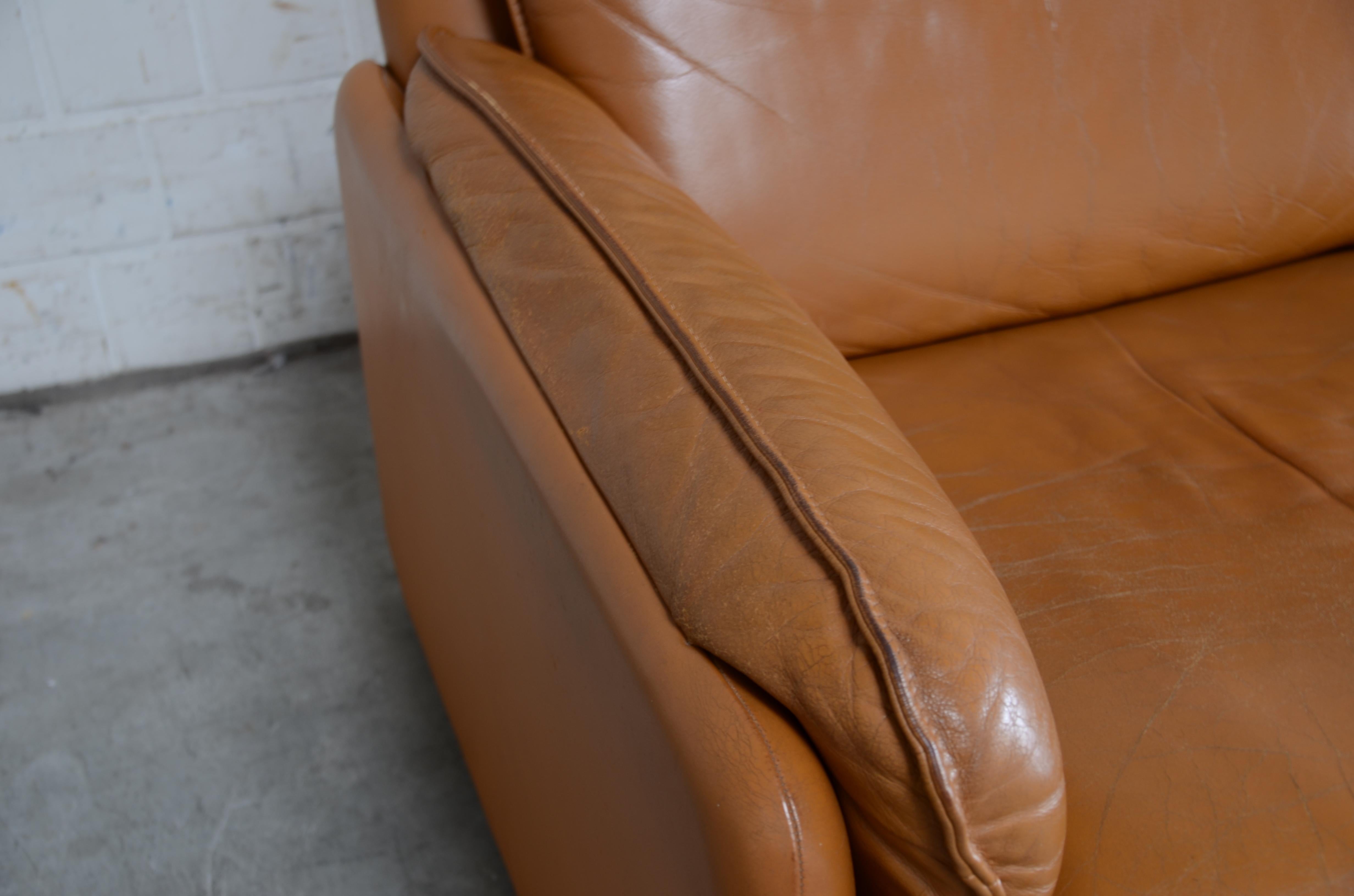 De Sede DS 61 Leder-Sofa in Cognac (Schweizerisch)