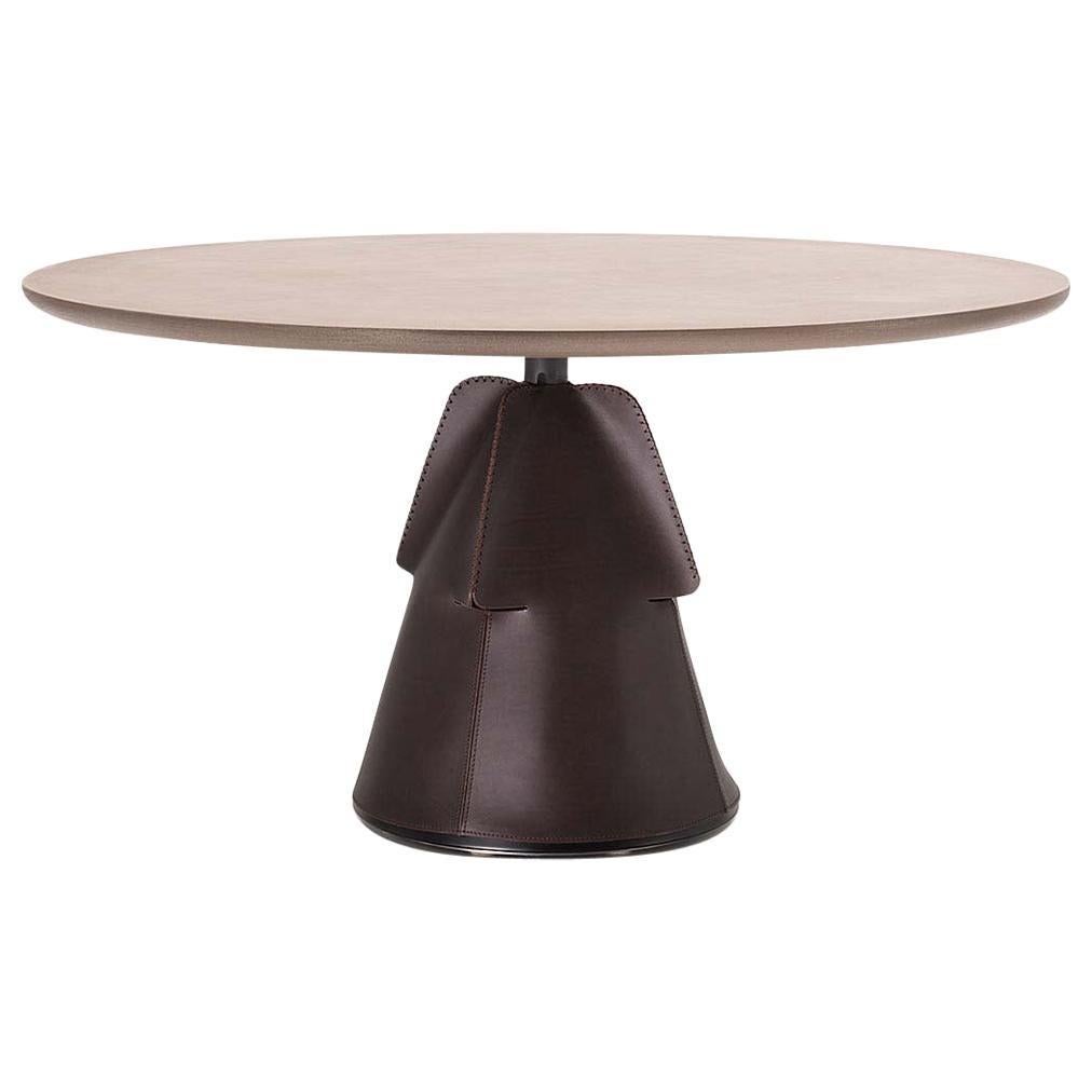 Petite table de salle à manger De Sede DS 615/92A avec plateau en métal et laiton de Mario Ferrarini