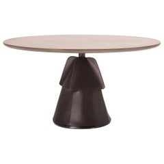 De Sede DS 615/93A Tavolo da pranzo grande con piano in metallo e ottone di Mario Ferrarini
