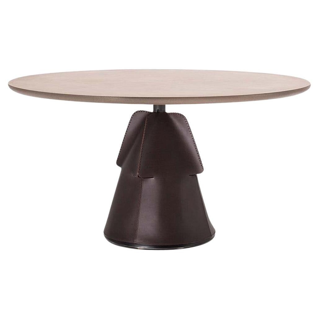 De Sede Grande table de salle à manger DS 615/93A avec plateau en métal et laiton de Mario Ferrarini