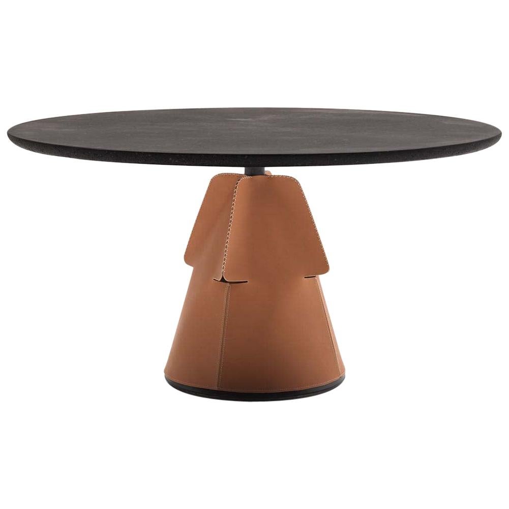 De Sede Grande table de salle à manger DS 615/93B avec plateau en laiton métallique par Mario Ferrarini