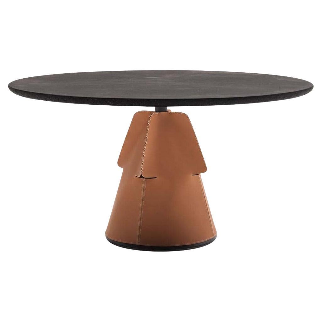 De Sede Grande table de salle à manger DS 615/93B avec plateau en métal et laiton de Mario Ferrarini
