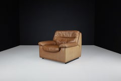 De Sede Ds 63 Lounge Chair in Patinated Leather, Switzerland, 1970s