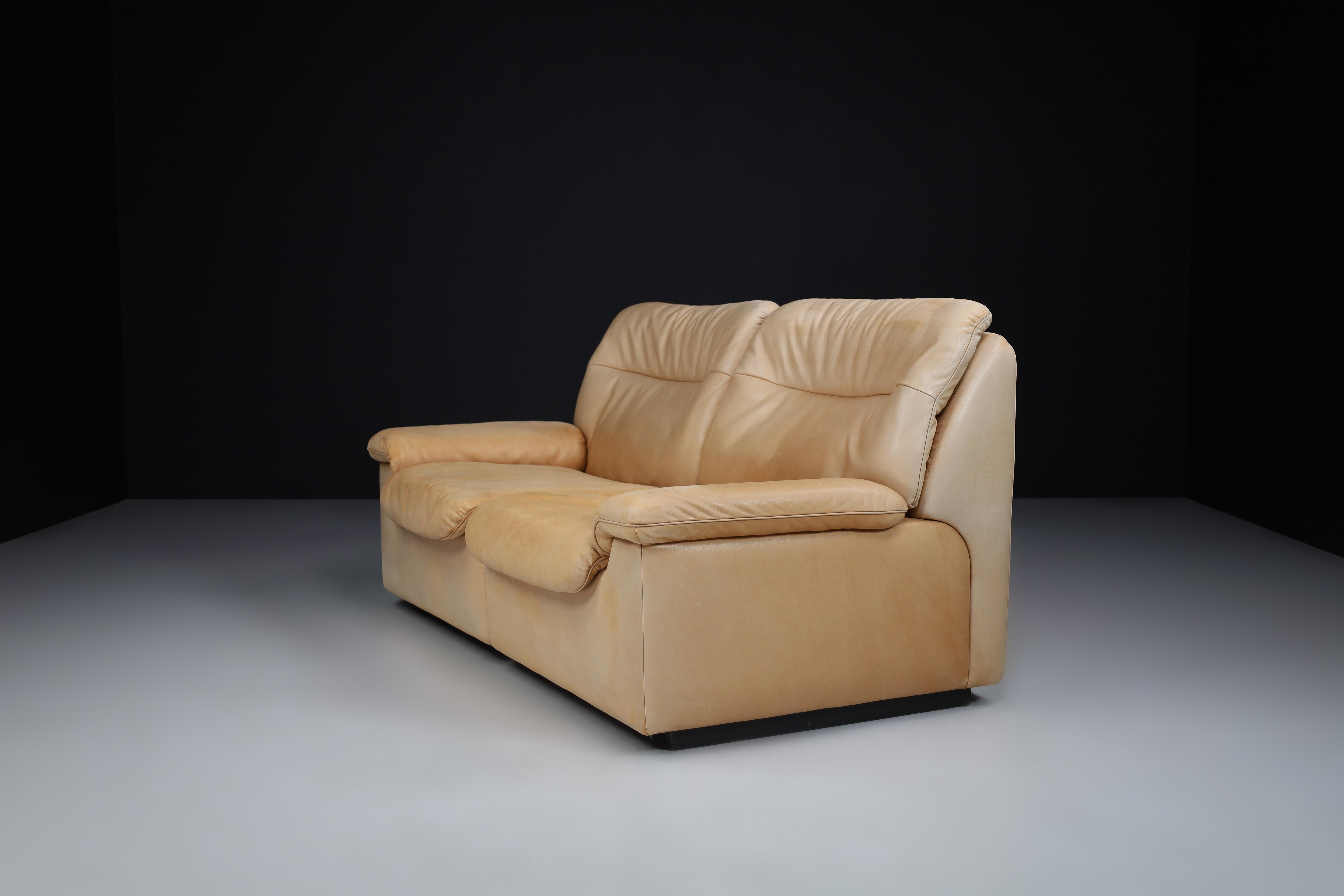 De Sede DS 63 Zweisitzer-Sofa aus Leder, Schweiz, 1970er Jahre (Moderne der Mitte des Jahrhunderts) im Angebot