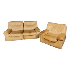 De Sede DS-63 Two Seater Sofa & Matching Armchair Carl Larrson Mid Century