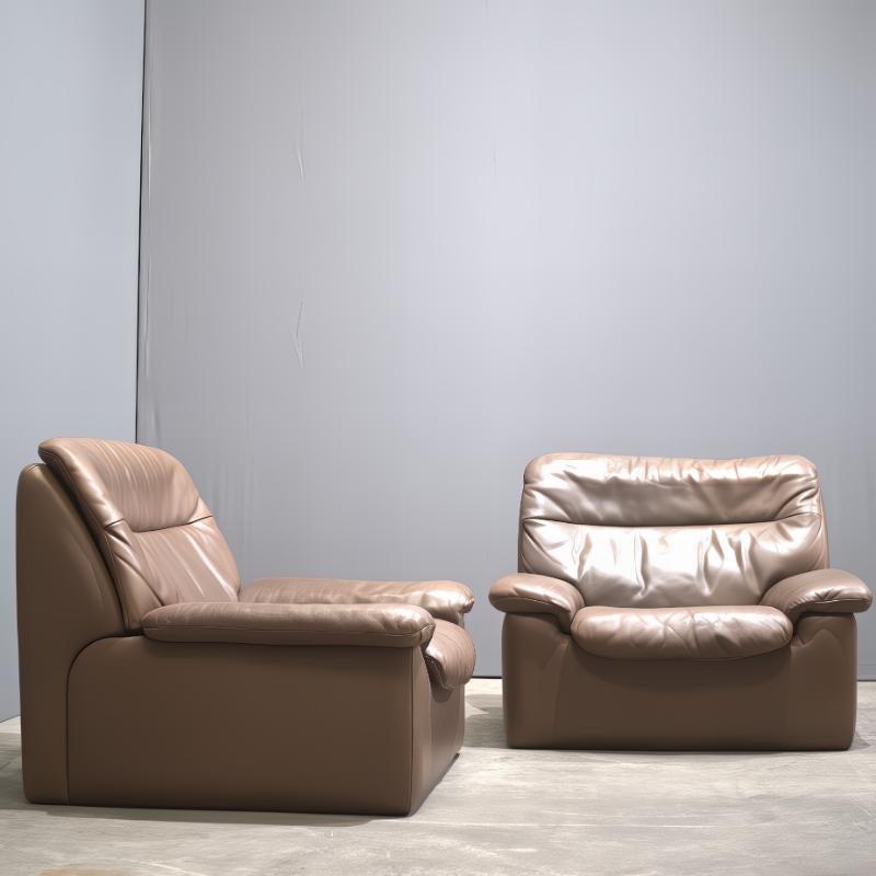 Llama la atención con el sillón De Sede DS-66. Fabricado con meticulosa atención al detalle, este sillón presenta una lujosa tapicería de piel y un diseño elegante y moderno. Su forma ergonómica y su acolchado de felpa ofrecen una comodidad