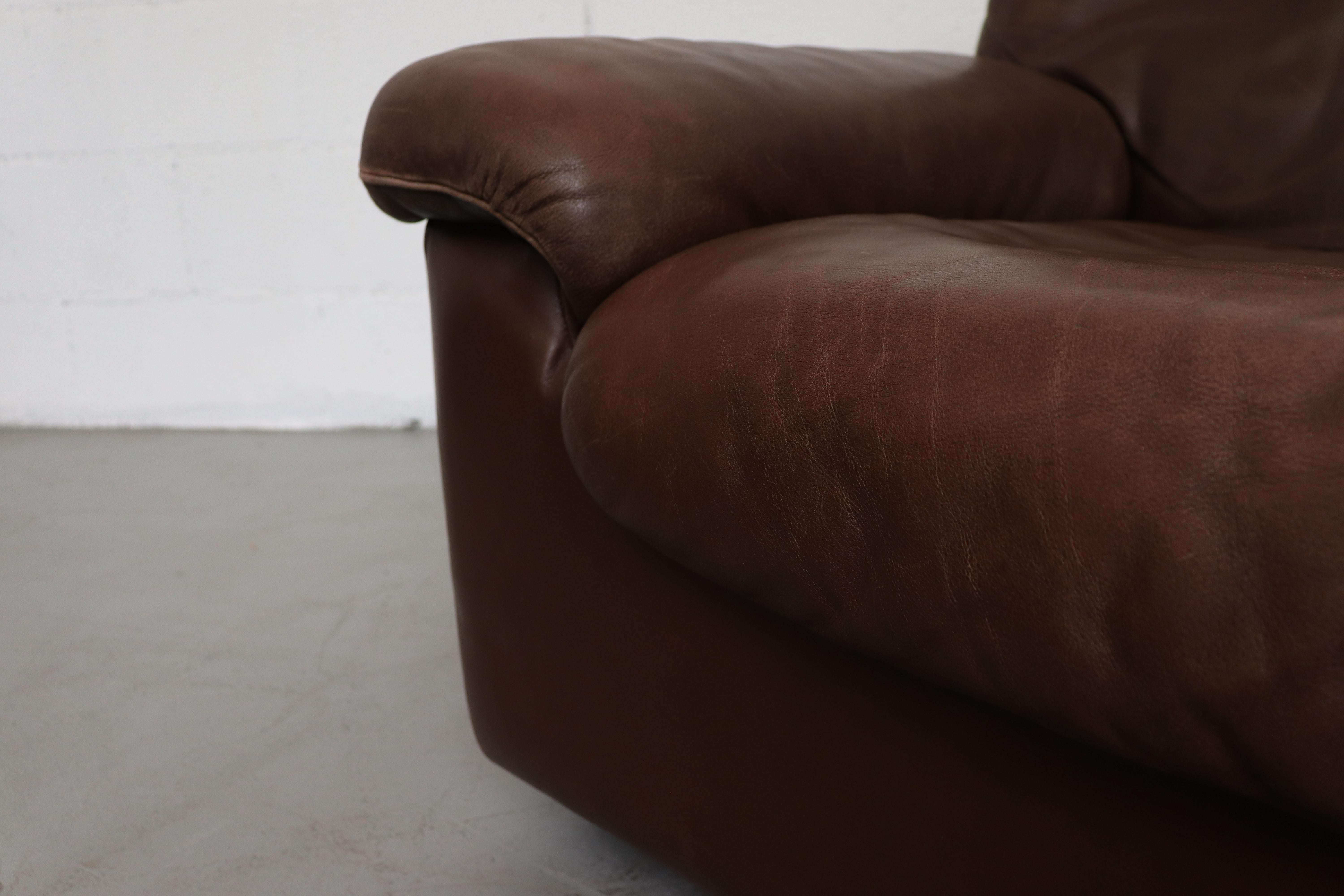 De Sede DS 66 Brown Leather Love Seat Sofa 3