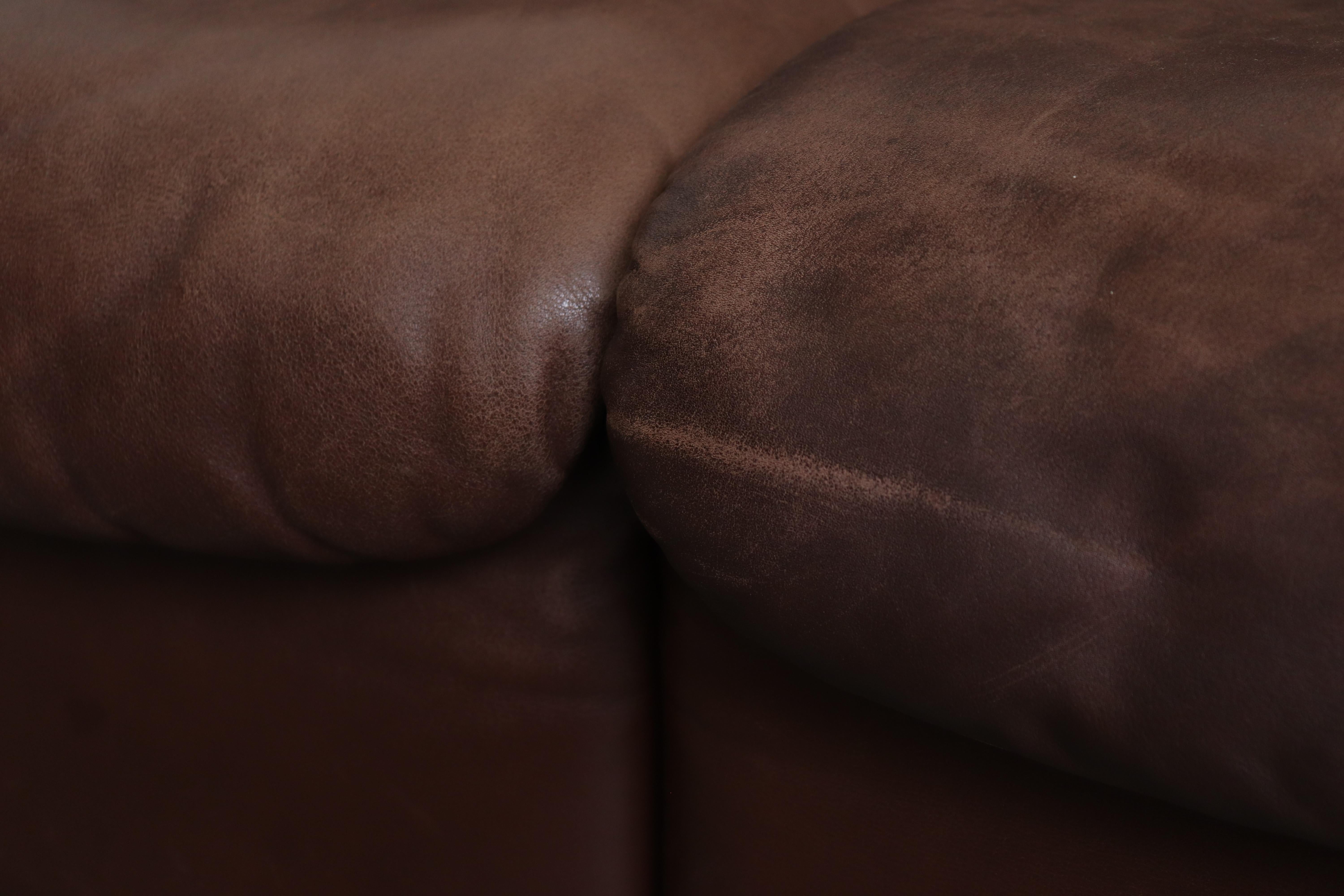 De Sede DS 66 Brown Leather Love Seat Sofa 5