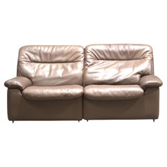De Sede DS-66  Brown Leather Sofa