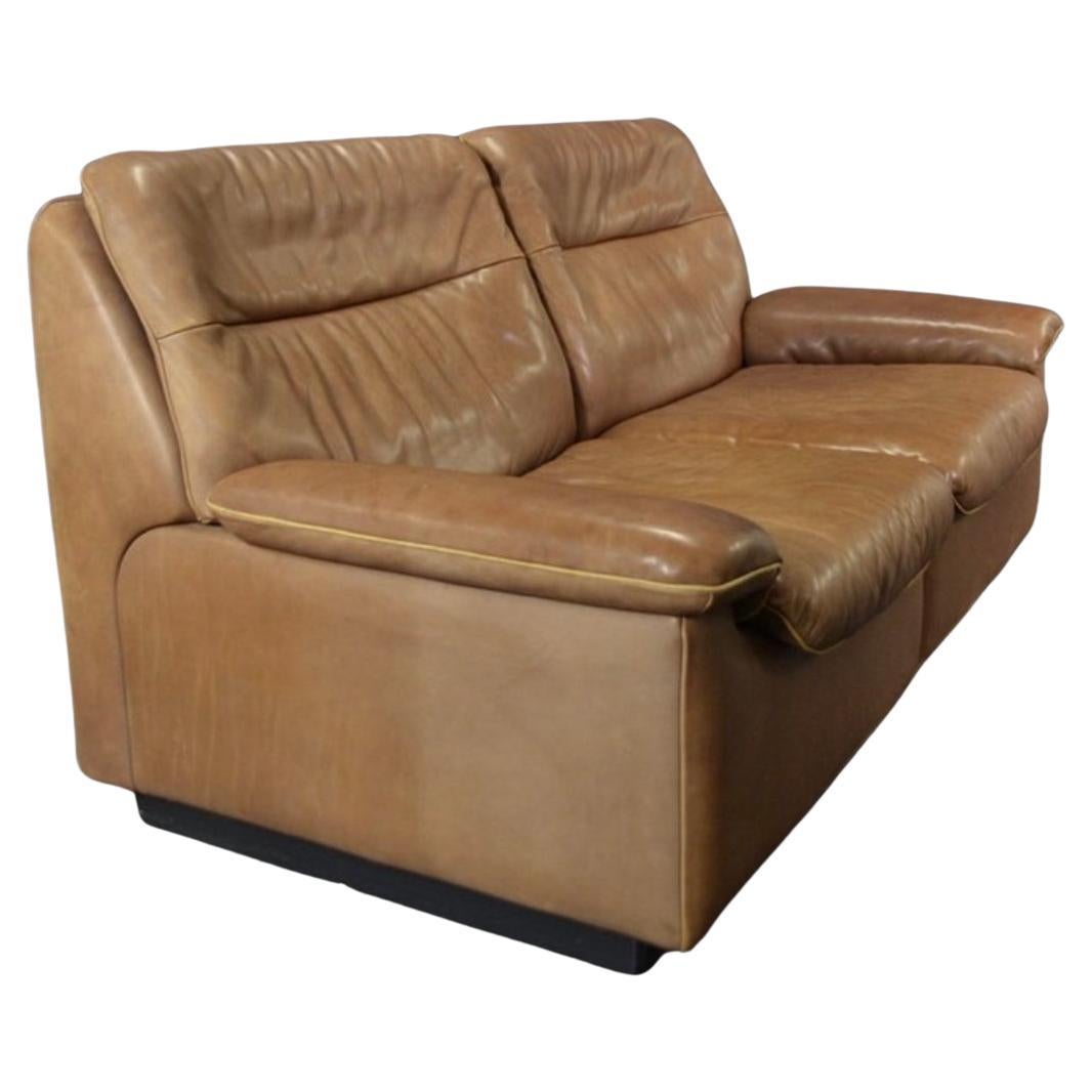 Mid-Century Modern De Sede DS 66 Chocolate Leather Loveseat and Lounge Chairs Set of 3 For Sale