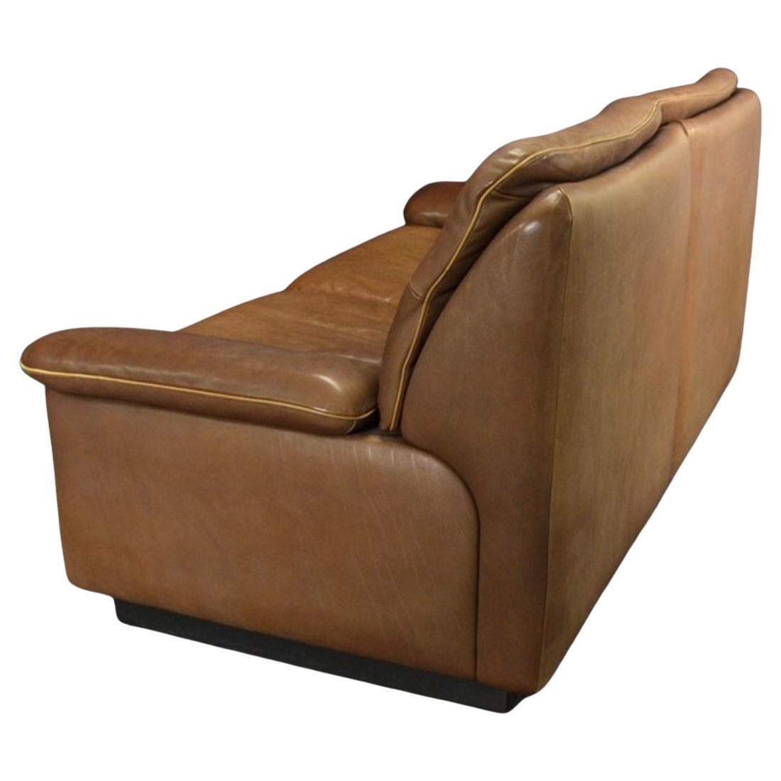 Swiss De Sede DS 66 Chocolate Leather Loveseat and Lounge Chairs Set of 3 For Sale