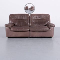 De Sede DS 66 Designer Leather Sofa Set Brown Two-Seat