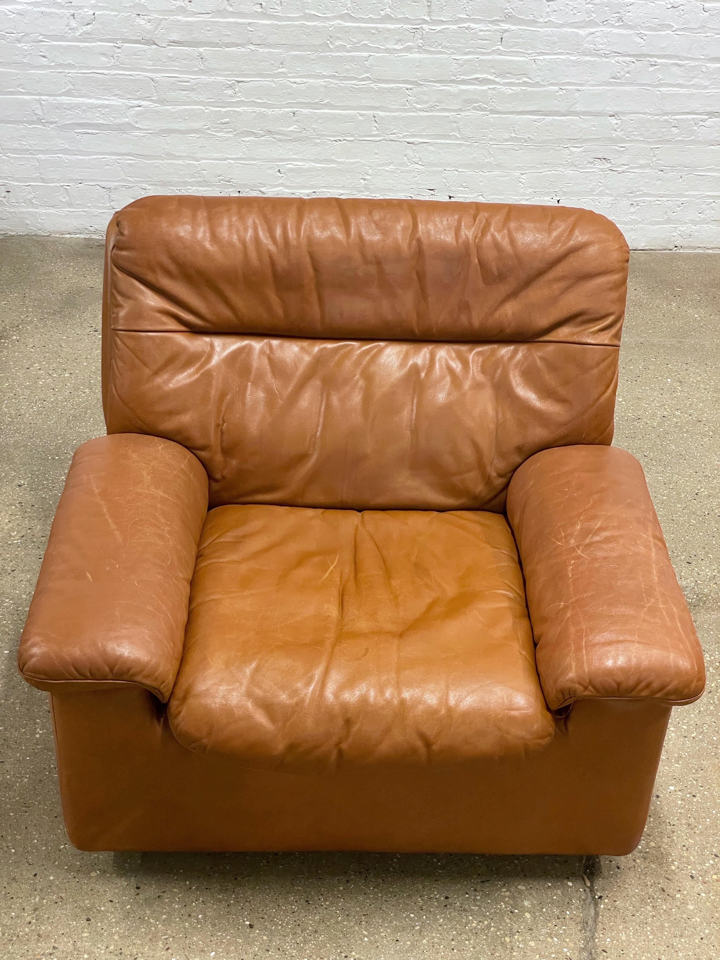 De Sede DS-66 Lounge Chairs in Cognac Leather 7