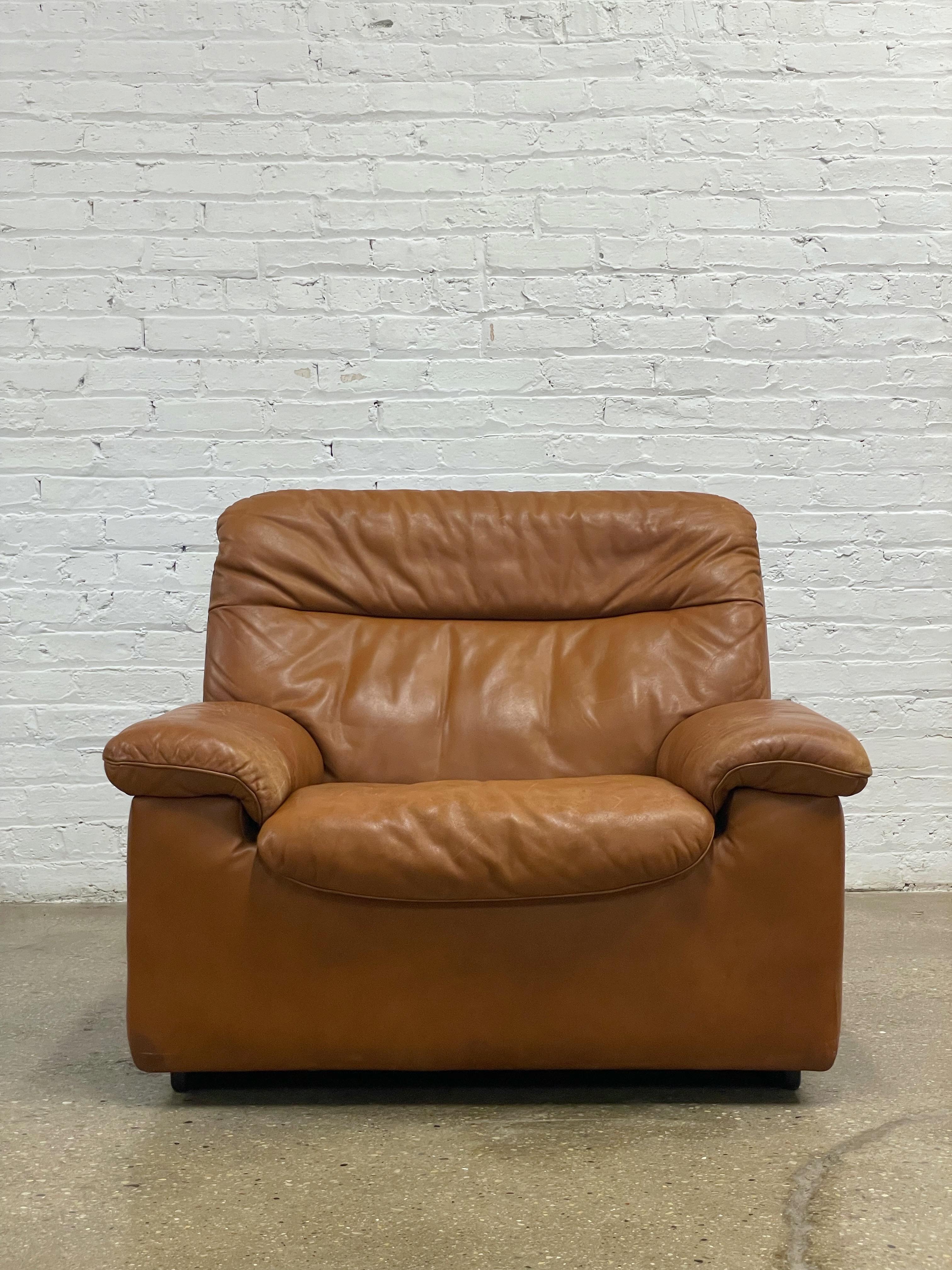 De Sede DS-66 Lounge Chairs in Cognac Leather 1