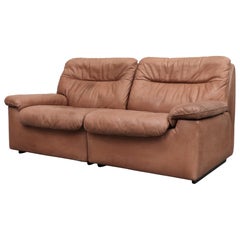 De Sede DS 66 Natural Leather Loveseat