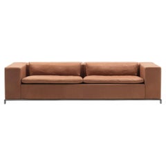 de sede ds 7 De Sede DS-7 Four-Seat Sofa in Nougat Leather Upholstery by Antonella Scarpitta