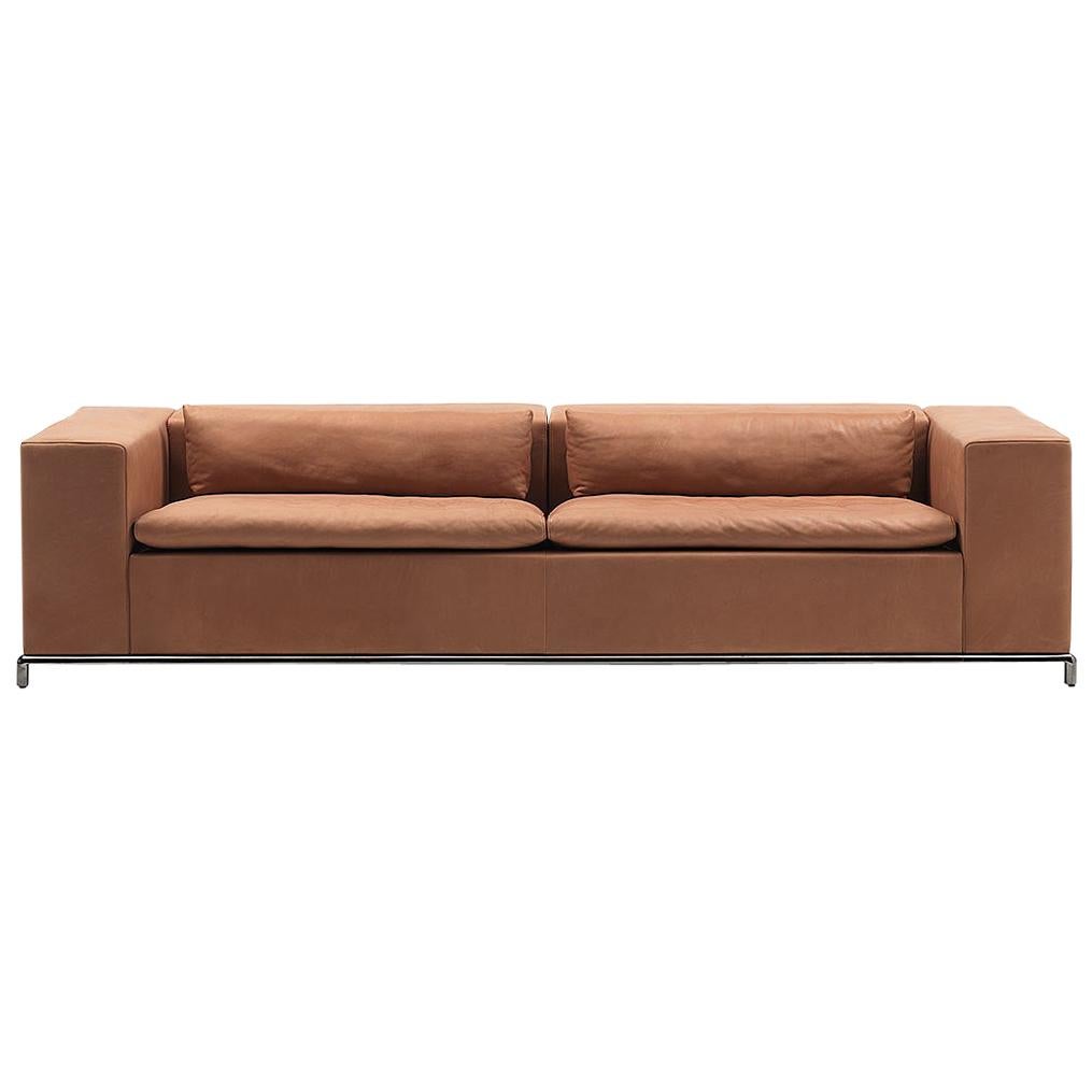 De Sede DS-7 Four-Seat Sofa in Nougat Upholstery by Antonella Scarpitta