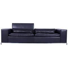 De Sede DS 7 Leather Sofa Black Three-Seat