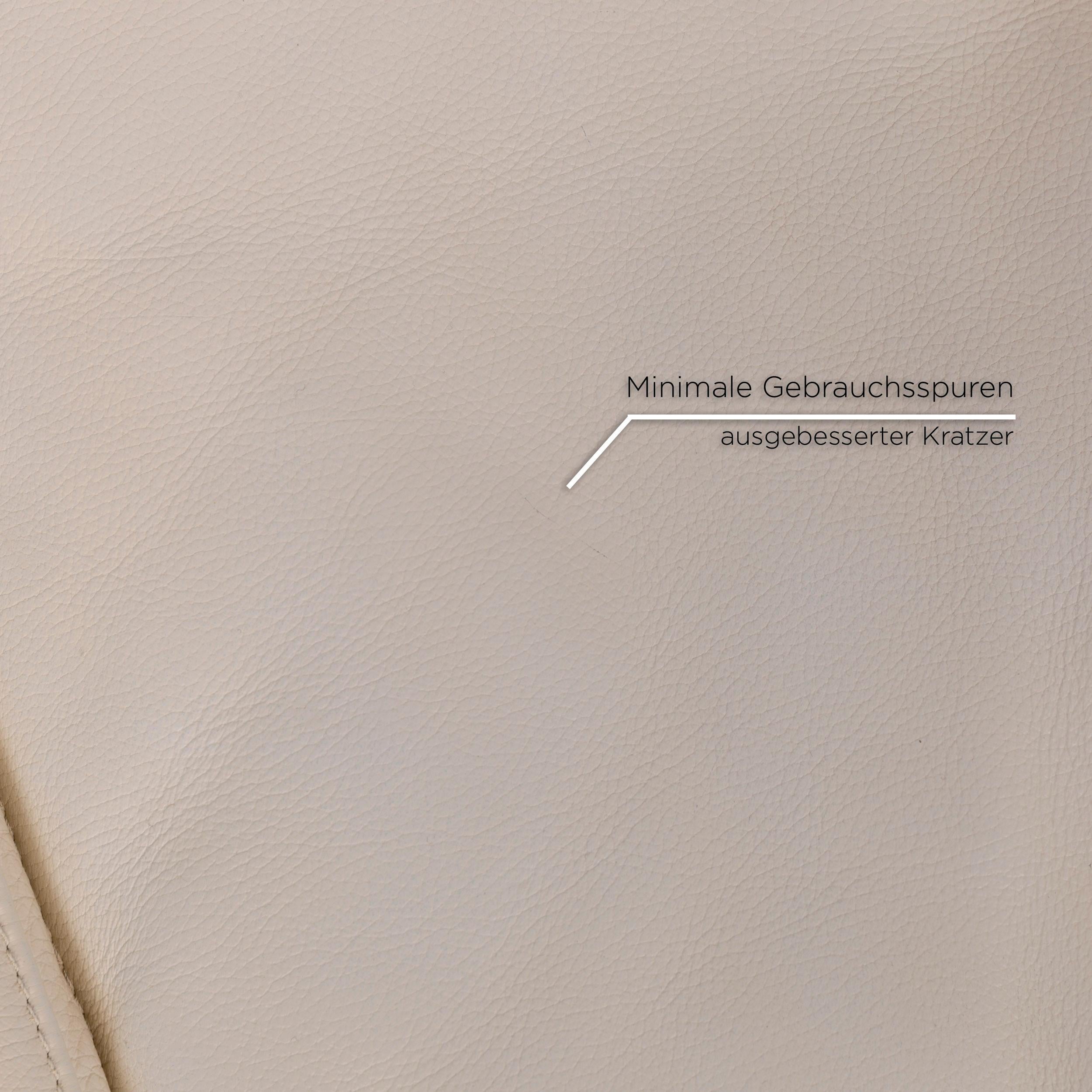 De Sede Ds 7 Leather Sofa Cream Two-Seat In Good Condition In Cologne, DE