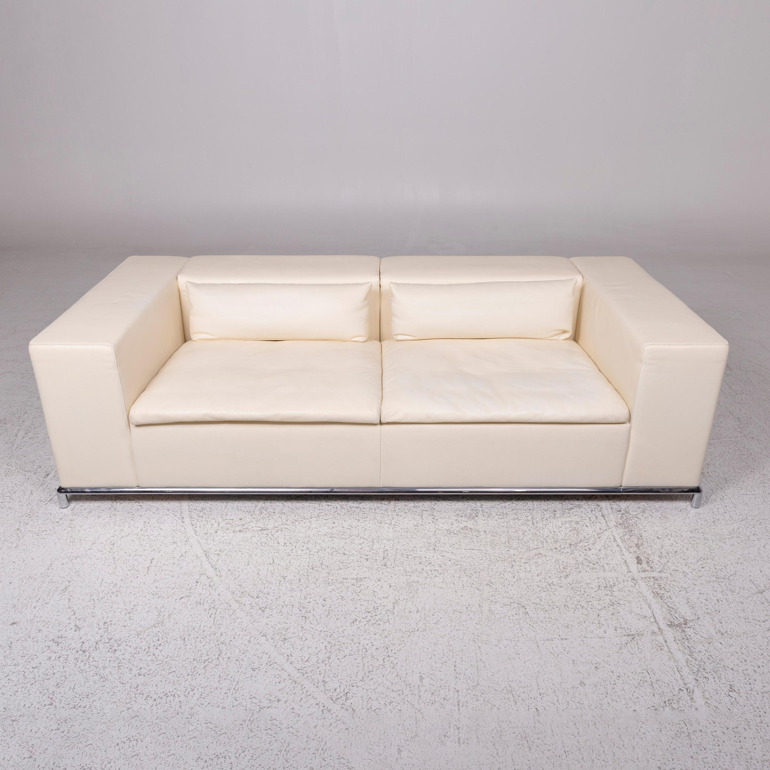 De Sede Ds 7 Leather Sofa Cream Two-Seat 1