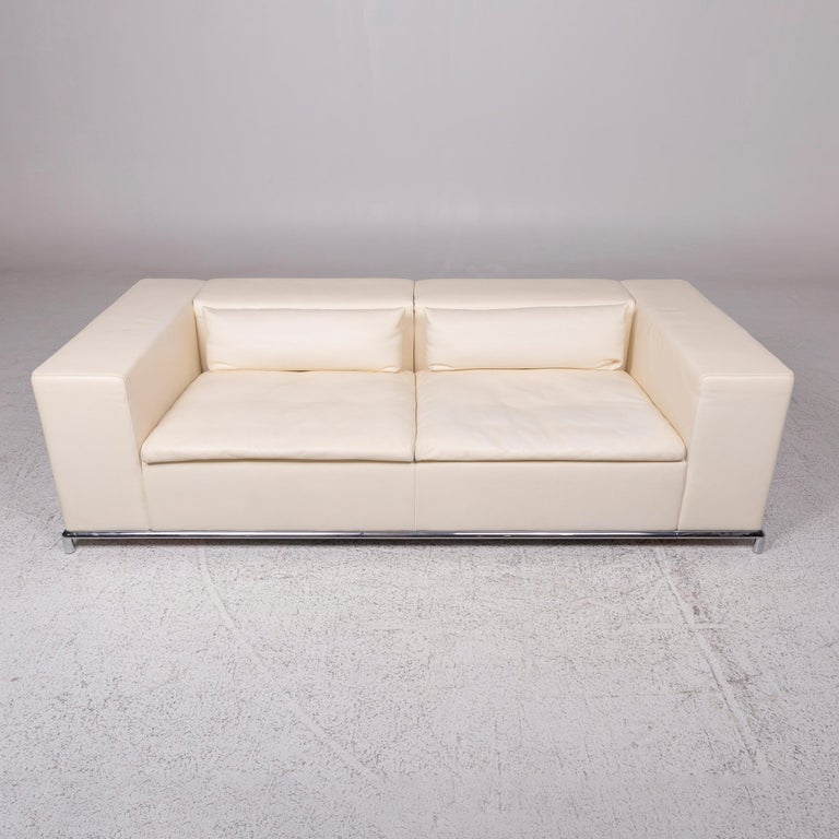 De Sede Ds 7 Leather Sofa Cream Two-Seat at 1stDibs