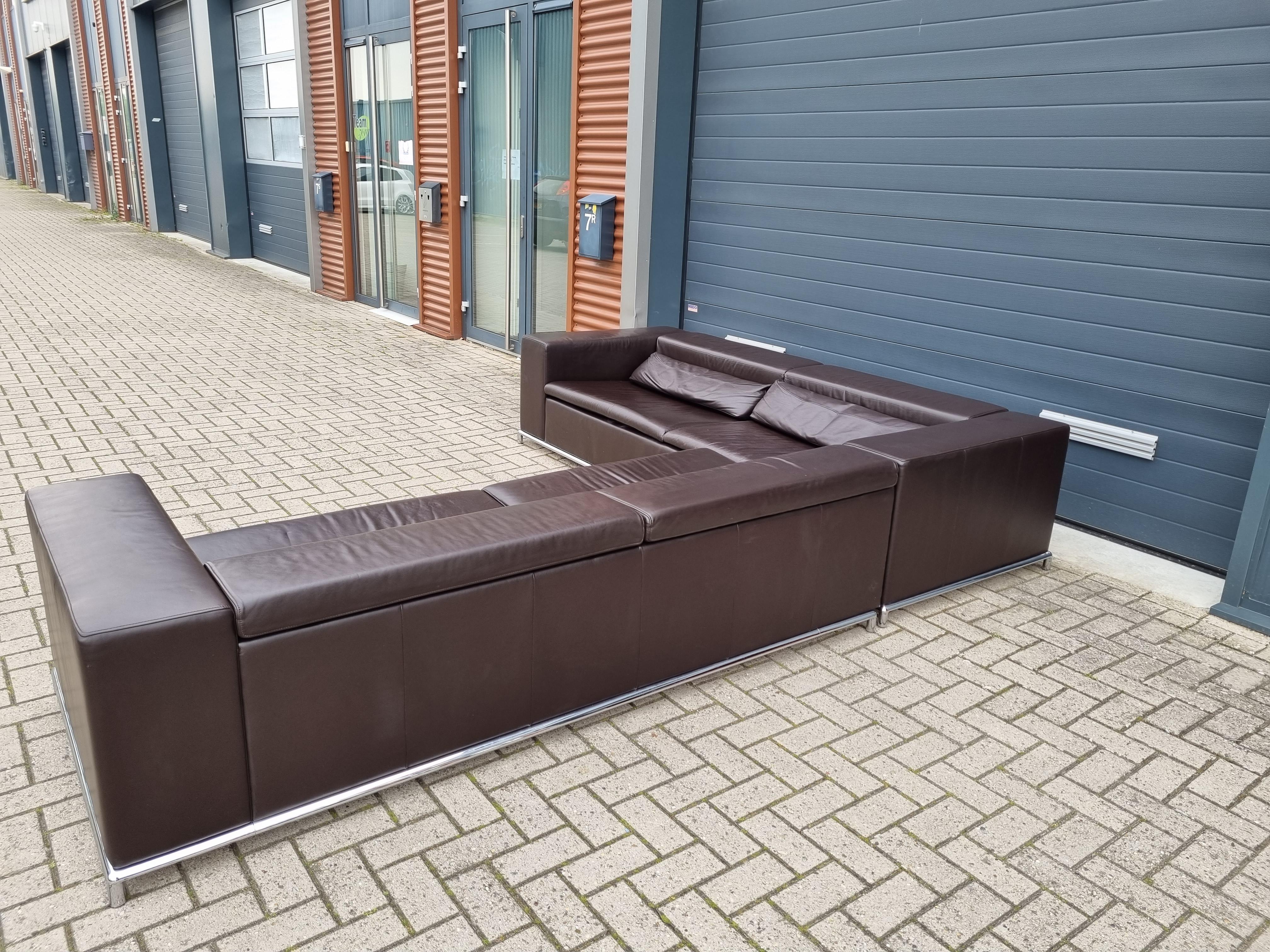 Swiss de Sede DS-7 sofa in Select cigarro leather by Antonella Scarpitta
