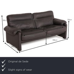 De Sede Ds 70 Leather Sofa Anthracite Two-Seater Gray