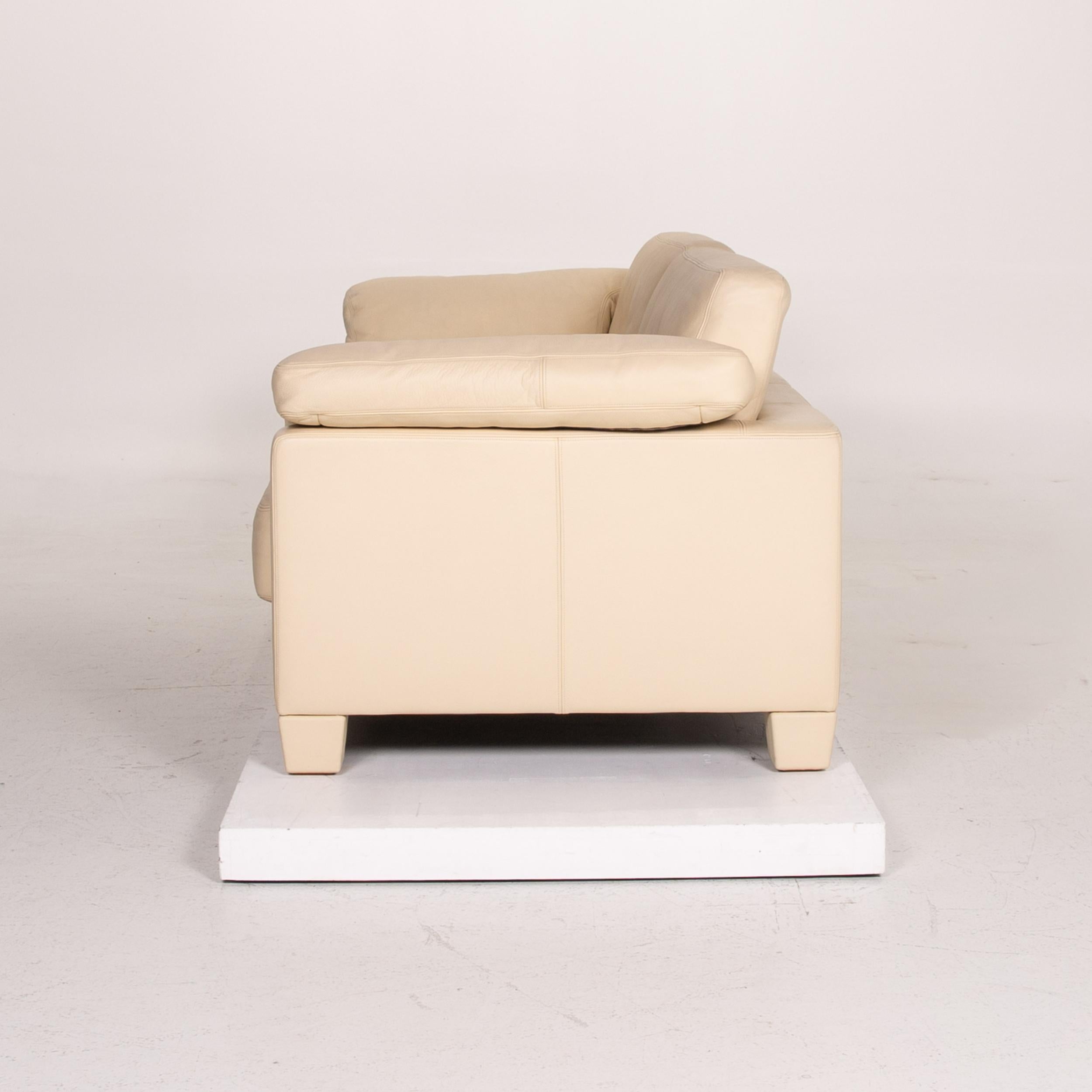 De Sede Ds 70 Leather Sofa Beige Three-Seat Couch 1