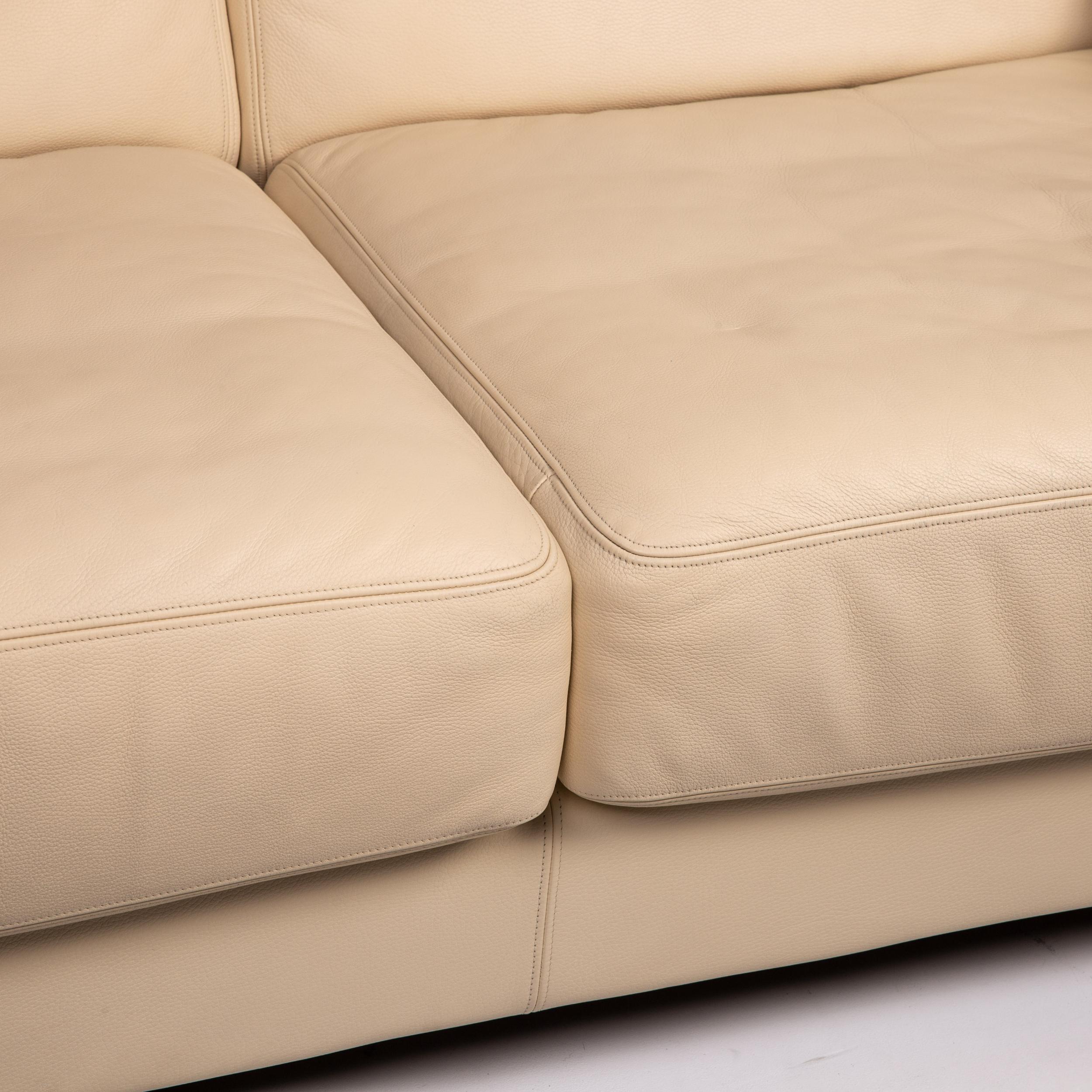 beige leather sofas