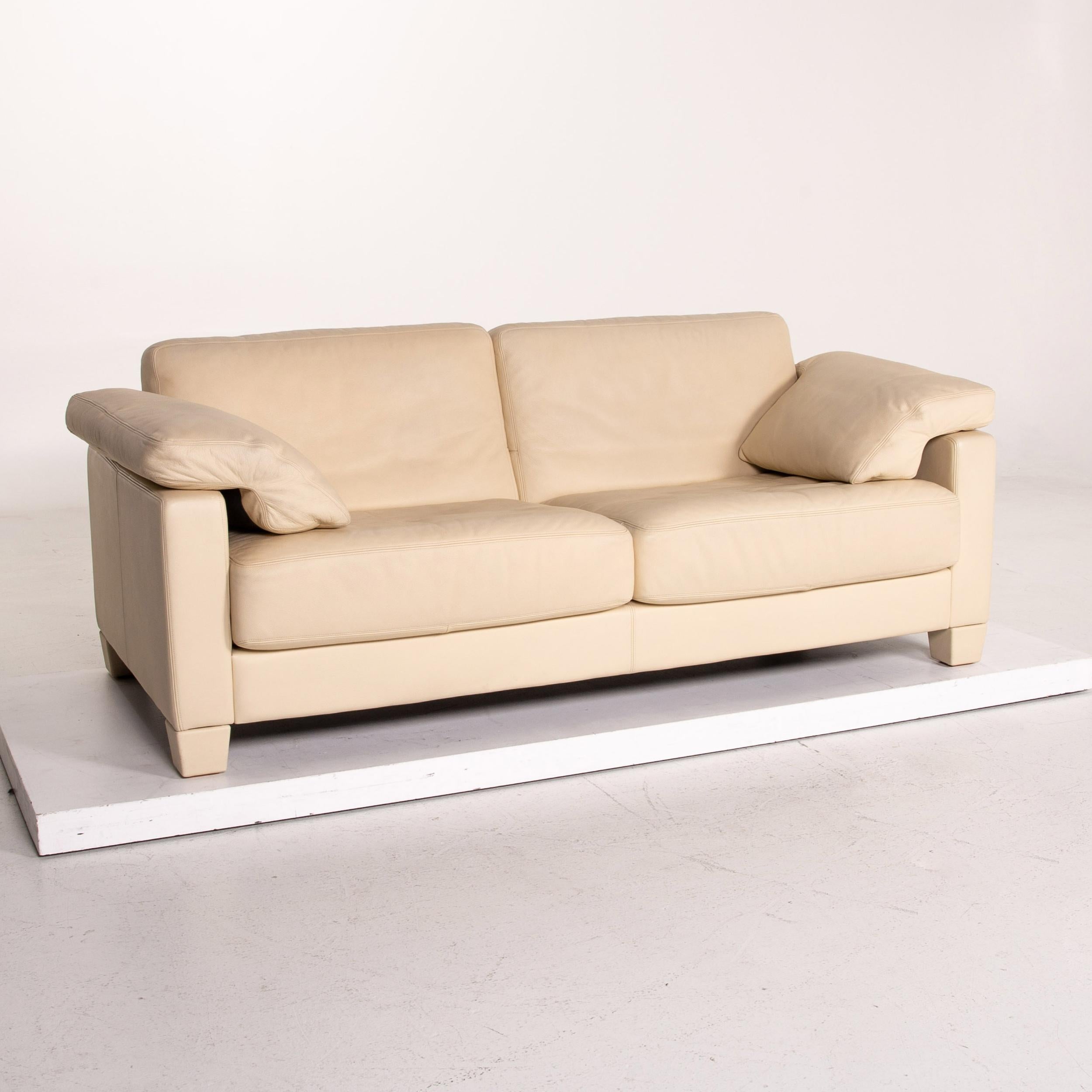 Modern De Sede Ds 70 Leather Sofa Beige Three-Seat Couch