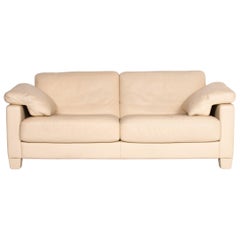 De Sede Ds 70 Leather Sofa Beige Three-Seat Couch
